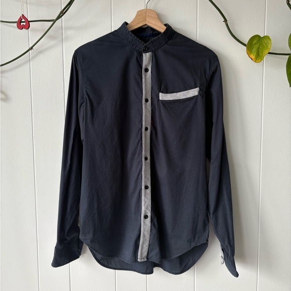 Emporio Armani Navy Casual Button Down Shirt | Medium - Picture 1 of 7